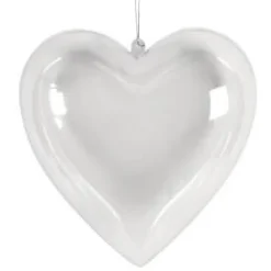 CUORE IN PLASTICA TRASPARENTE SCATOLINA PER DECOUPAGE DECORO SAN VALENTINO 16CM