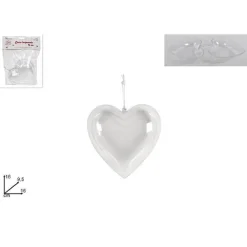 CUORE IN PLASTICA TRASPARENTE SCATOLINA PER DECOUPAGE DECORO SAN VALENTINO 16CM