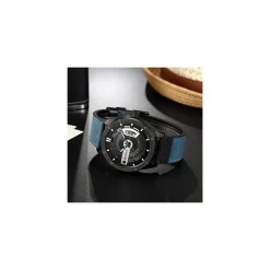 CURREN 8301 OROLOGIO ANALOGICO DA POLSO AL QUARZO MILITARE SPORT IN PELLE BLU