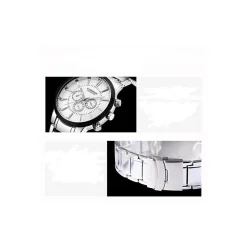 CURREN OROLOGIO SEMPLICE MODA UOMO ACCIAIO OROLOGIO DA POLSO QUADRANTE NERO