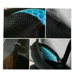 CUSCINO SEDIA ANTIDECUBITO IN MEMORY GEL POSTURA SCHIENA UFFICIO AUTO ESTERNO