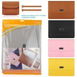CUSTODIA BORSA PER PC LAPTOP NOTEBOOK PORTATILE 13,3" - 14" VARI COLORI P3504