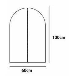 CUSTODIA COPRIABITO FODERA INDUMENTI GIACCA CAPPOTTO CON CERNIERA 60X100CM 87415