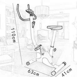 CYCLETTE DA CASA SPINNING BIKE BICI INTERNO CON SEDILE REGOLABILE MULTIFUNZIONE