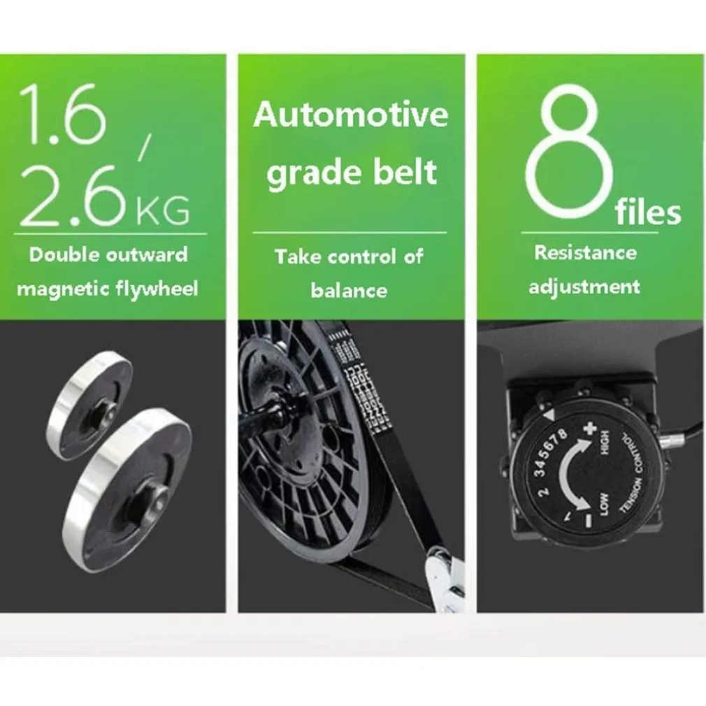 CYCLETTE DISPLAY LCD REGOLABILE TRASMISSIONE A CINGHIA DOPPIO VOLANO MAGNETICO