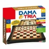 DAMA E TRIA GIOCO DA TAVOLO IN SCATOLA LOGICA INTUITO GIOCATTOLO GIOCO BAMBINI