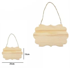 DECORAZIONE IN LEGNO 25 X 15 CM DECOUPAGE DA APPENDERE CON CORDA INSEGNA 74207A