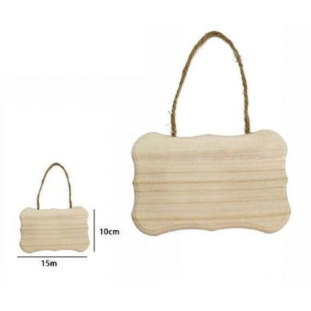 DECORAZIONE IN LEGNO DECOUPAGE DA APPENDERE CON CORDA INSEGNA 15 X 10 CM 68096