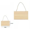 DECORAZIONE IN LEGNO RETTANGOLARE APPENDERE CON CORDA INSEGNA 20X12.5 CM 74203A