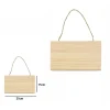 DECORAZIONE IN LEGNO RETTANGOLARE DA APPENDERE CON CORDA INSEGNA 25X15 CM 74204A