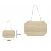 DECORAZIONE LEGNO NATURALE DECOUPAGE APPENDERE CON CORDA INSEGNA 20X12.5CM 68101