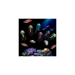 DECORAZIONE MEDUSA IN SILICONE PER ACQUARIO DOLCE E MARINO FLUORESCENTE PESCI