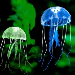 DECORAZIONE MEDUSA IN SILICONE PER ACQUARIO DOLCE E MARINO FLUORESCENTE PESCI