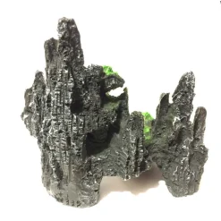 DECORAZIONE PER ACQUARIO PAESAGGIO ROCCIA MONTAGNA RESINA PESCI ACQUA ORNAMENTO