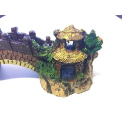 DECORAZIONE PER ACQUARIO PONTE SUBACQUEO RESINA PESCI ACQUA ORNAMENTO VASCA