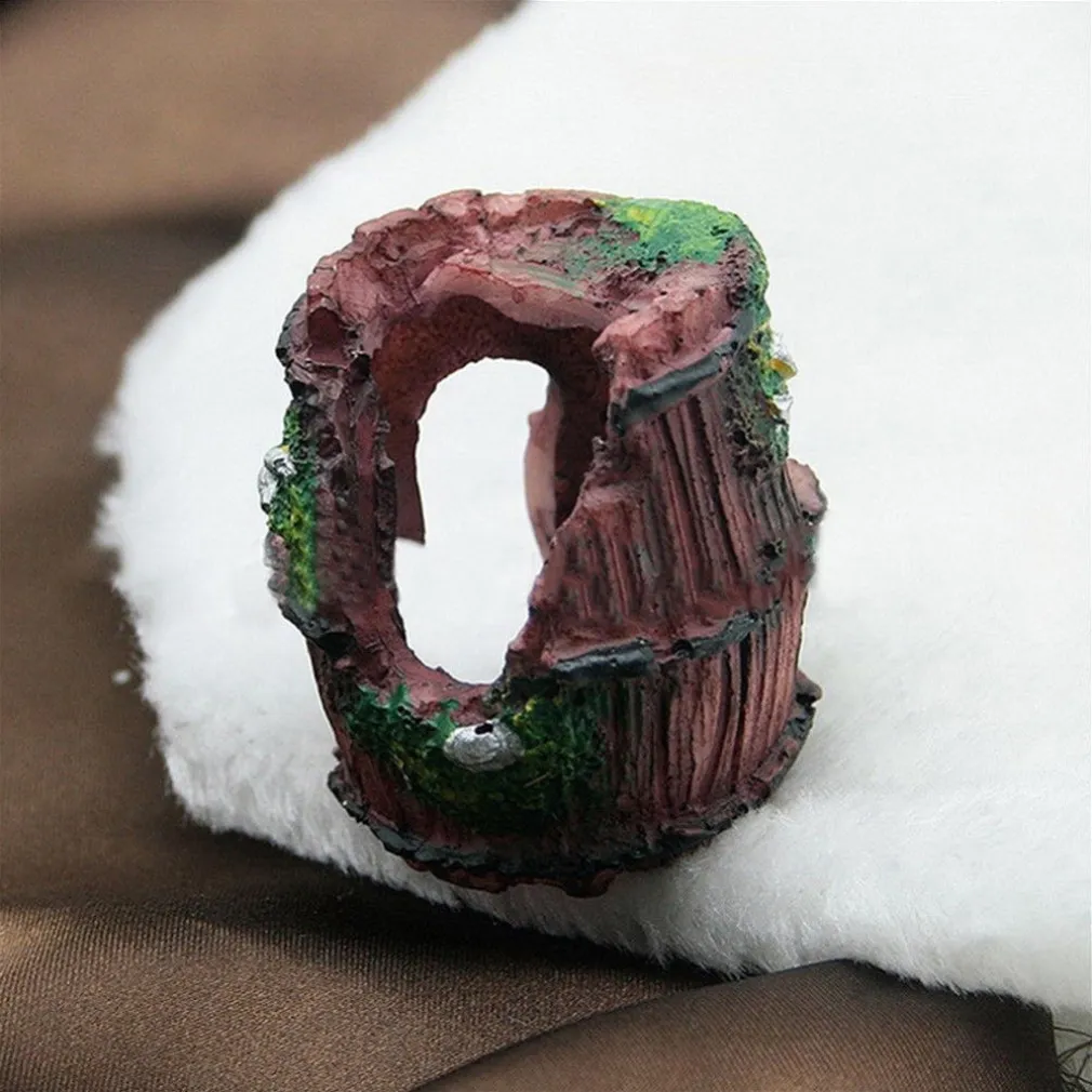 DECORAZIONE PER ACQUARIO BARILE RELITTO GROTTA RESINA PESCI ACQUA ORNAMENTO