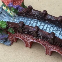 DECORAZIONE PER ACQUARIO PONTE SUBACQUEO RESINA PESCI ACQUA ORNAMENTO VASCA