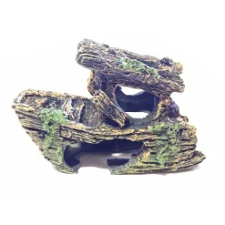 DECORAZIONE PER ACQUARIO RELITTO NAVE IMBARCAZIONE RESINA PESCI ACQUA ORNAMENTO