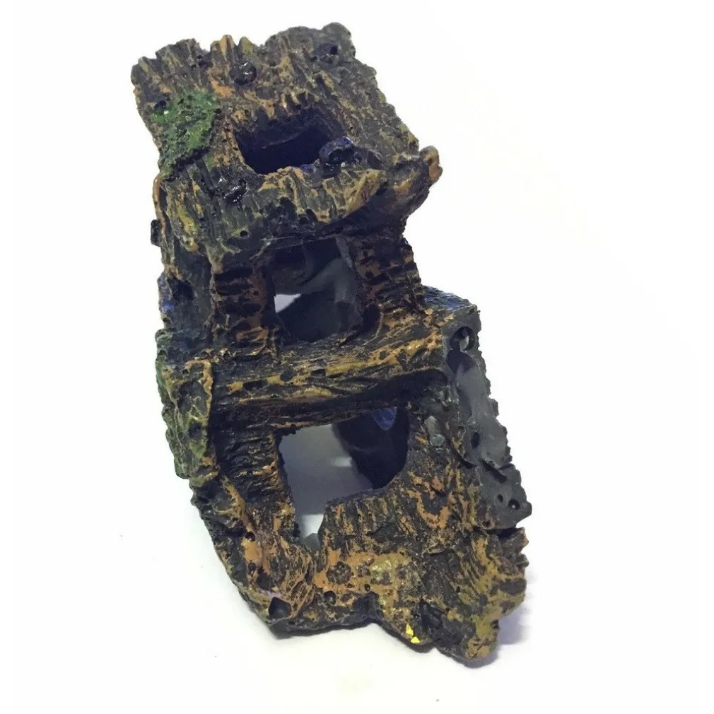 DECORAZIONE PER ACQUARIO RELITTO NAVE IMBARCAZIONE RESINA PESCI ACQUA ORNAMENTO