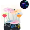 DECORAZIONE PIANTA FUNGHI ACQUARIO FIORI DI LOTO FUNGO FLUORESCENTE PESCI