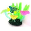 DECORAZIONE PIANTA FUNGHI ACQUARIO FIORI BOLLE FUNGO FLUORESCENTE PESCI ALGHE