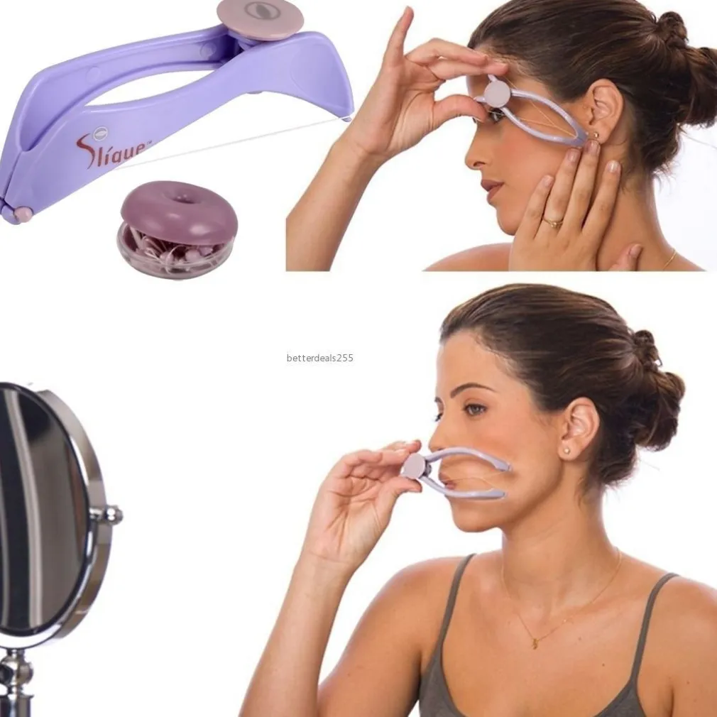 DEPILATORE EPILATORE DONNA RIMUOVI PELI VISO ROLLER A MOLLA FILO ARABO SLIQUE