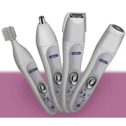 DEPILATORE EPILATORE RASOIO 4 IN 1 SOPRACCIGLIA BAFFI GAMBE PELI DONNA Q-7812