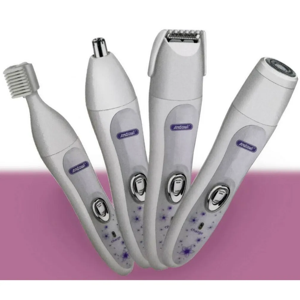 DEPILATORE EPILATORE RASOIO 4 IN 1 SOPRACCIGLIA BAFFI GAMBE PELI DONNA Q-7812