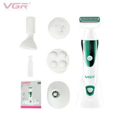 DEPILATORE 5IN1 EPILATORE ELETTRICO DONNA BATTERIA TESTINE INTERCAMBIABILI V-720