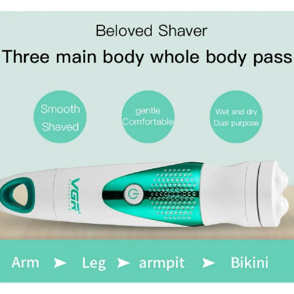 DEPILATORE 5IN1 EPILATORE ELETTRICO DONNA BATTERIA TESTINE INTERCAMBIABILI V-720