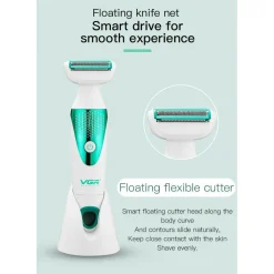 DEPILATORE 5IN1 EPILATORE ELETTRICO DONNA BATTERIA TESTINE INTERCAMBIABILI V-720