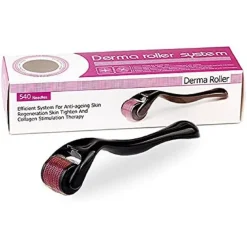 DERMA ROLLER MICRO AGHI IN TITANIO PER LA CURA DELLA PELLE VISO RUGHE SMAGLIATURE