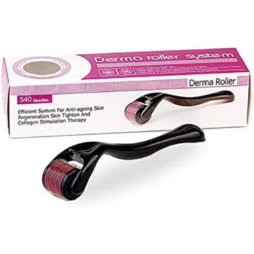DERMA ROLLER MICRO AGHI IN TITANIO PER LA CURA DELLA PELLE VISO RUGHE SMAGLIATURE