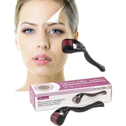 DERMA ROLLER MICRO AGHI IN TITANIO PER LA CURA DELLA PELLE VISO RUGHE SMAGLIATURE