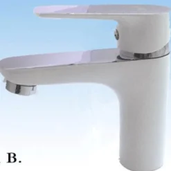 DESIGN MODERNO BAGNO LAVABO RUBINETTO MISCELATORE MONOCOMANDO BIANCO