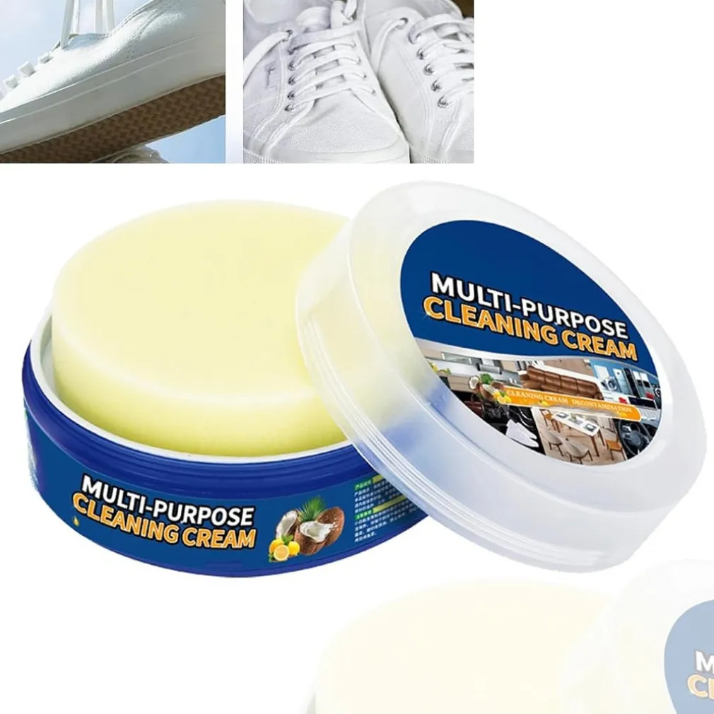 DETERGENTE PER SCARPE BIANCHE CREMA SMACCHIANTE PULIZIA E RIMOZIONE MACCHIE 330G
