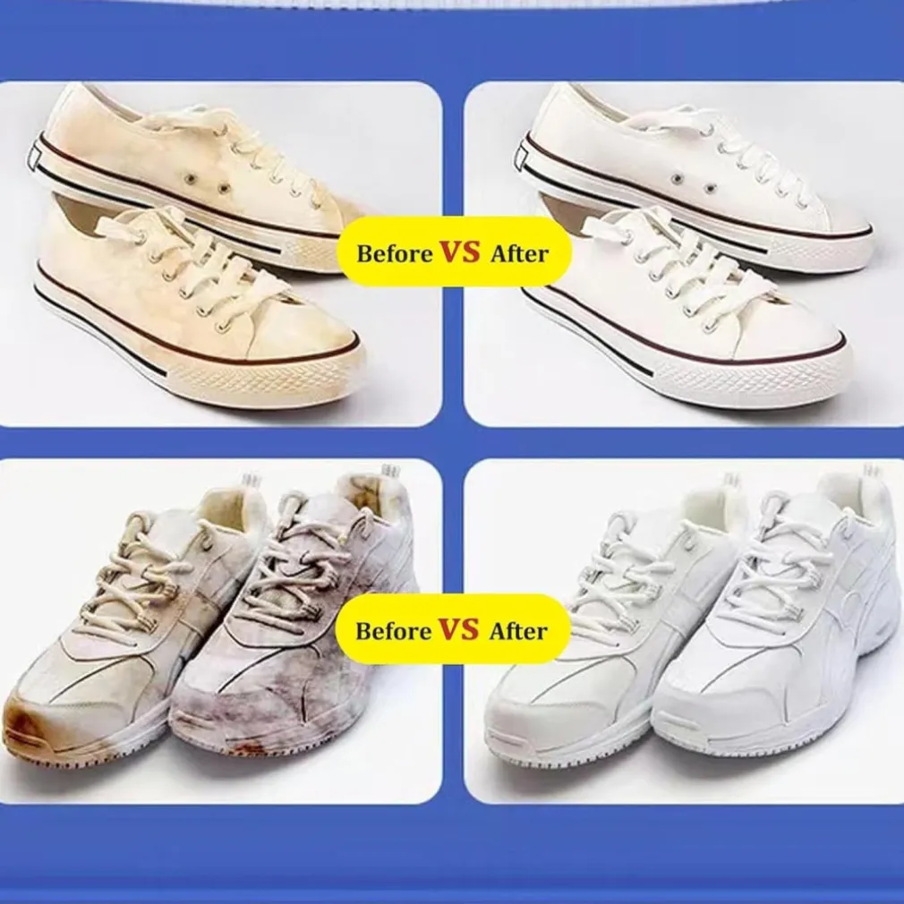 DETERGENTE PER SCARPE BIANCHE CREMA SMACCHIANTE PULIZIA E RIMOZIONE MACCHIE 330G