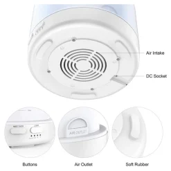 DIFFUSORE AROMI 4IN1 UMIDIFICATORE BIANCO AMBIENTE RGB AROMATERAPIA ULTRASUONI