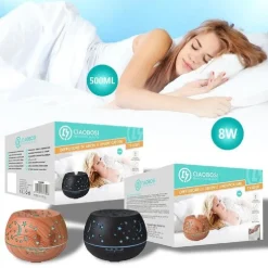 DIFFUSORE AROMI UMIDIFICATORE ULTRASUONI 500ML 8W AROMATERAPIA OLI ESSENZIALI TX-8360