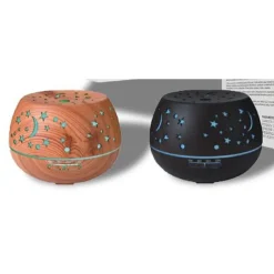 DIFFUSORE AROMI UMIDIFICATORE ULTRASUONI 500ML 8W AROMATERAPIA OLI ESSENZIALI TX-8360