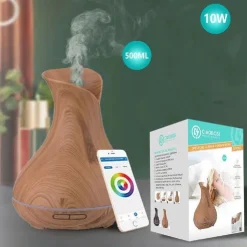DIFFUSORE AROMI UMIDIFICATORE ULTRASUONI 500ML 10W AROMATERAPIA WIFI SMART HOME TX-8363