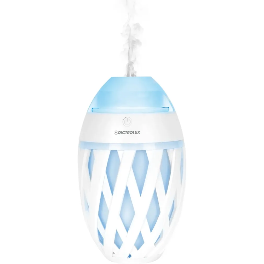 DIFFUSORE DI ESSENZE PROFUMATE A ULTRASUONI 7 LUCI LED USB Ø11CM H18CM PER CROMOTERAPIA