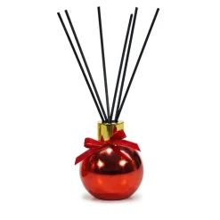 DIFFUSORE FRAGRANZA PER AMBIENTI NATALIZIA 100ML A FORMA DI PALLA CON BASTONCINI 4 COLORI