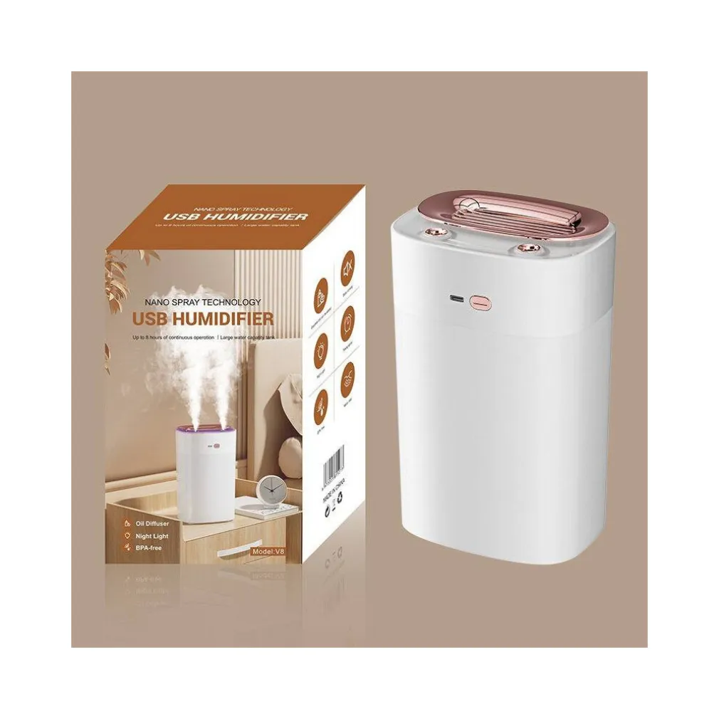 DIFFUSORE PER AMBIENTE AROMATERAPIA DI OLI ESSENZILI PROFUMATORE NANO SPRAY LED