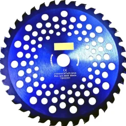 DISCO DECESPUGLIATORE LAMA ACCIAIO PER LEGNO 255MM x 36T CON FORI RAFFREDDAMENTO