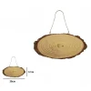 DISCO LEGNO NATURALE BASE TRONCO DECORATIVA ORNAMENTO DA APPENDERE 30X17CM 72104
