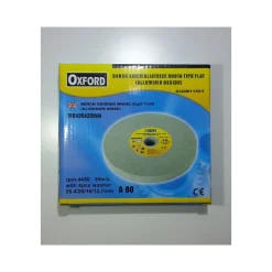 DISCO MOLA DA BANCO PIETRA ABRASIVA GRANA 80 OSSIDO ALLUMINIO TIPO FLAT 150 MM