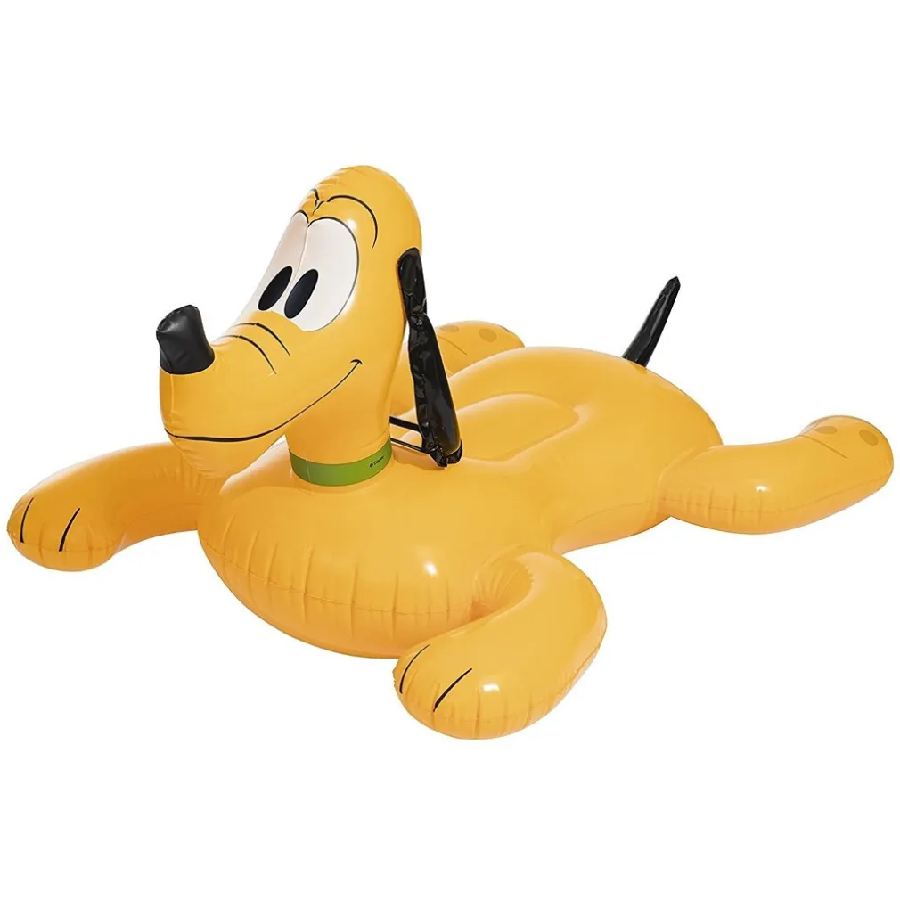 DISNEY PLUTO CAVALCABILE GIOCO GONFIABILE BAMBINI 117 X 107 CM MARE PISCINA