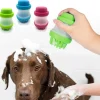 DISPENSER SHAMPOO CANI SPAZZOLA MASSAGGIANATE PER ANIMALI DOMESTICI IN SILICONE