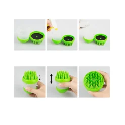 DISPENSER SHAMPOO CANI SPAZZOLA MASSAGGIANATE PER ANIMALI DOMESTICI IN SILICONE